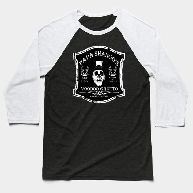 Papa Shango's Voodoo Grotto Baseball T-Shirt by Meat Beat